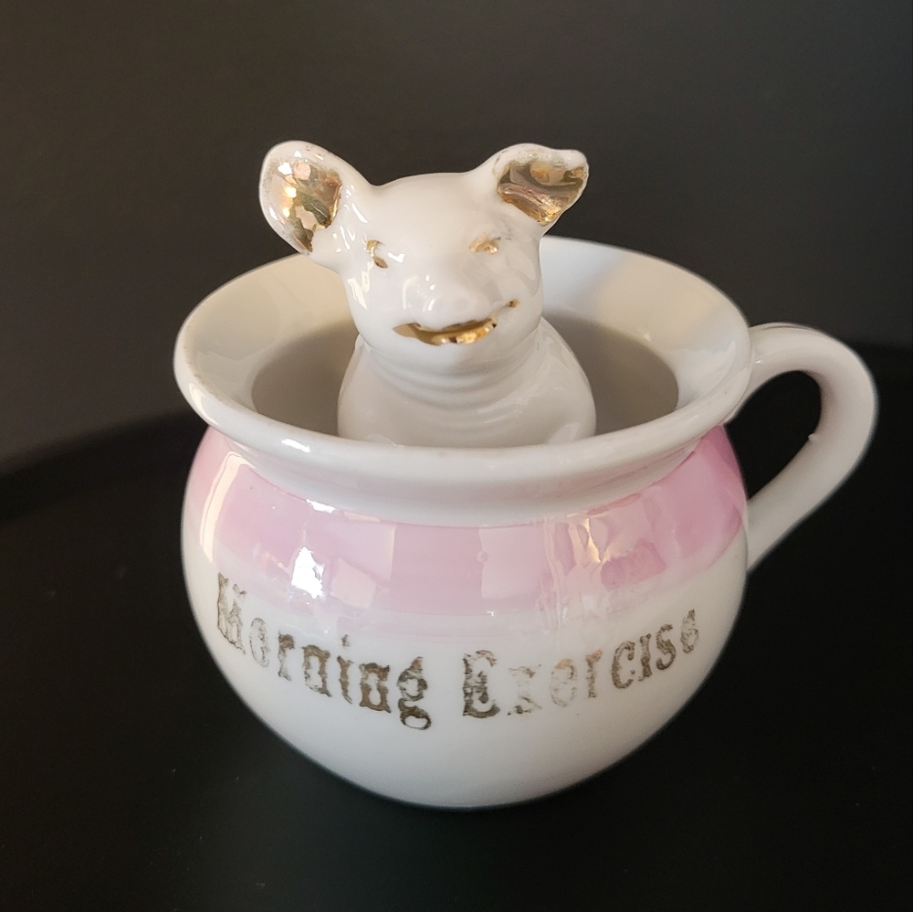 Antique Pig in a cup
